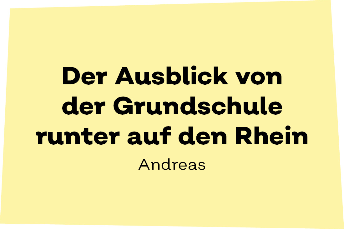 Der Ausblick von der Grundschule runter auf den Rhein. - Andreas